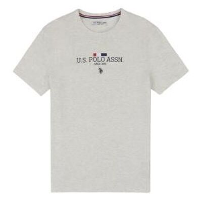 Stacked Heritage USPA Tee , Light Grey Marl