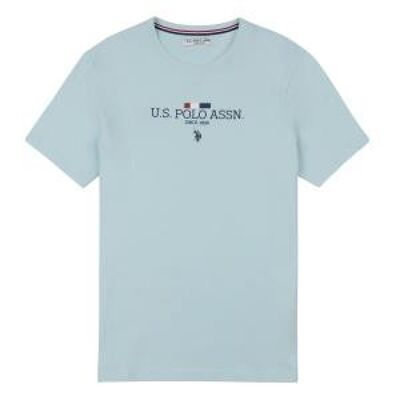 Stacked Heritage USPA Tee , Blue Glow