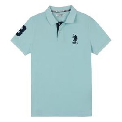 Player 3 Polo Regular Fit , Blue Glow