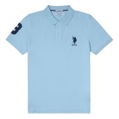 Player 3 Polo Regular Fit , Blue Bell