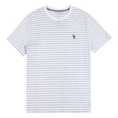 Reverse Stripe Print T-Shirt , Navy Blazer