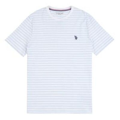 Reverse Stripe Print T-Shirt , Blue Bell