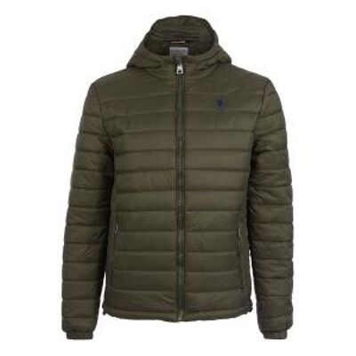 USPA Hooded Quilted Jacket , Army Green