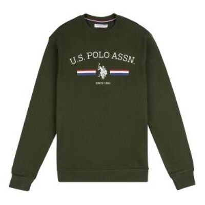 Raglan Rider LB Crew , Army Green