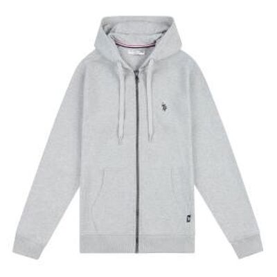 Double Face Pique Zip Thru Hoodie , Vintage Grey Heather