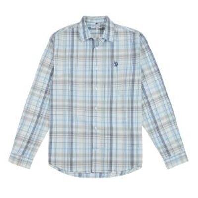 Neutral Check Relaxed Shirt , Marshmallow