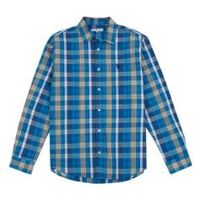 Checkered Relaxed Shirt , Turkish Tile