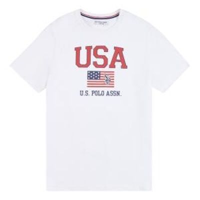 Print USPA T-Shirt , Bright White