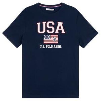 Print USPA T-Shirt , Navy Blazer