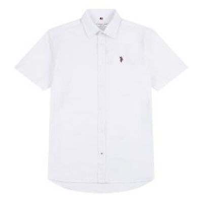 Lifestyle Peached Oxford SS Shirt , Bright White