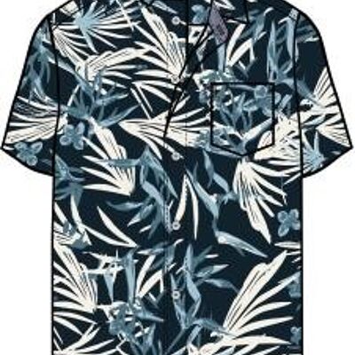 Floral Print SS Shirt , Navy Blazer