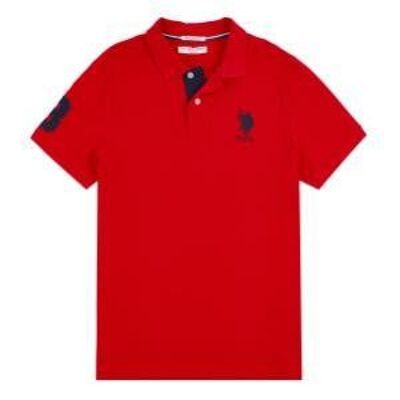 Player 3 Polo Regular Fit , Tango Red