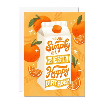 Simply The Zest | Pun Birthday Card | Funny Greeting Card