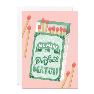 Correspondance parfaite | Carte Saint Valentin | Carte d'anniversaire