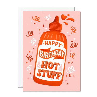 cosas calientes | Tarjeta de cumpleaños | tarjeta de felicitación | Salsa picante