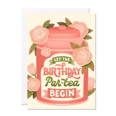 Geburtstags-Par-Tee | Geburtstagskarte | Tee-Grußkarte