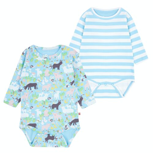 PACK OF 2 BABY BODYSUITS - COUNTRY FRIENDS