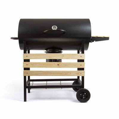 Charcoal barrel barbecue