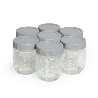 Set of 7 yoghurt pots