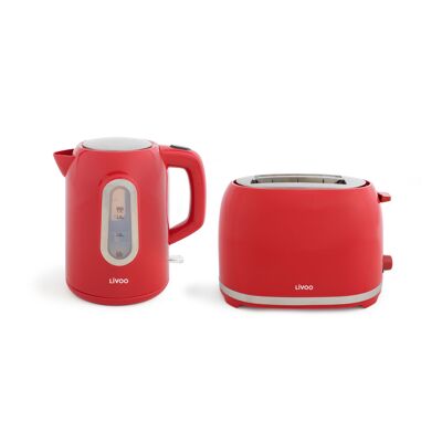 Red breakfast set