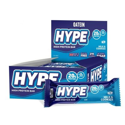 OATEIN HYPE LOW SUGAR PROTEIN BAR, MILK & COOKIES