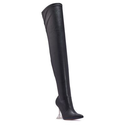 Long Boots - BLACK/PU/SYNTHETIC