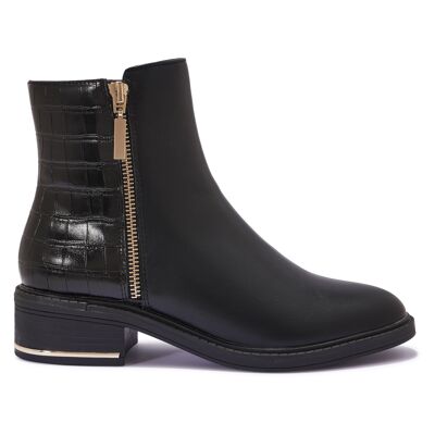 CLASSIC 2 TONE ZIP ANKLE BOOT