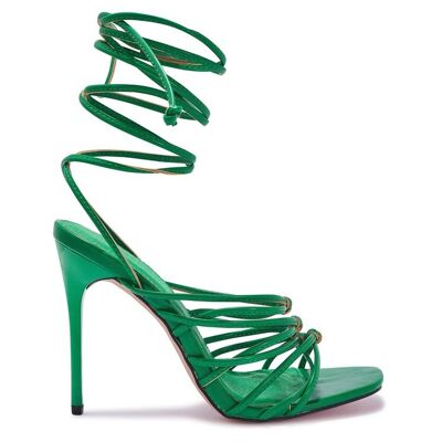 Heel Sandals - GREEN/PU/SYNTHETIC