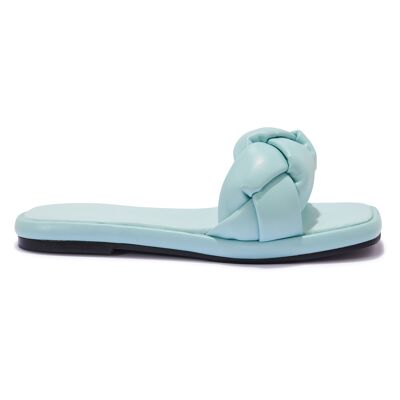 WEAVE FLAT SANDAL - PALEBLUE/PU/SYNTHETIC