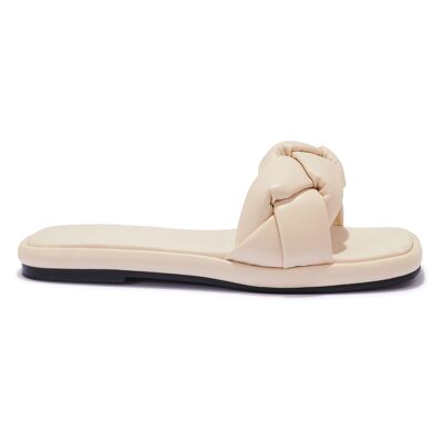 WEAVE FLAT SANDAL - PUTTY/PU/SYNTHETIC