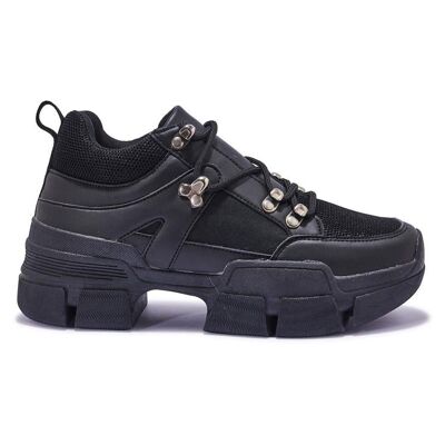 Chunky Trainers. Â£7.99 per pair - BLACK/PU/SYNTHETIC