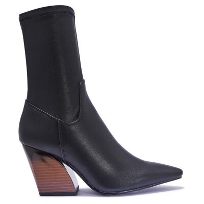 Pointed Ankle Boots - BLACK/STRETCH/PU/SYNTHETIC