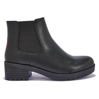 BASIC CHUNKY CHELSEA BOOT - BLACK/PU/SYNTHETIC - Z-12