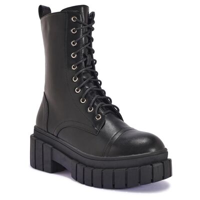 EXTREME CHUNKY CLEATED LACE UP BOOT