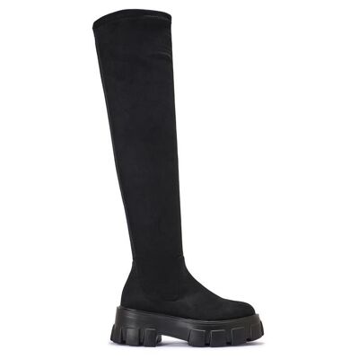 CHUNKY CLEATED OVER THE KNEE BOOT