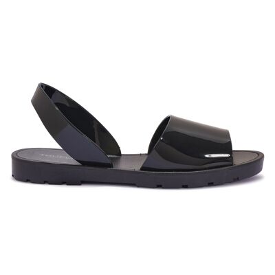 JELLY SLING BACK CLEATED SANDAL - BLACK/PVC/SYNTHETIC