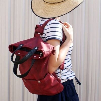 Bag backpack handbag 3in1 / casual simple minimal vegan Mod. 2