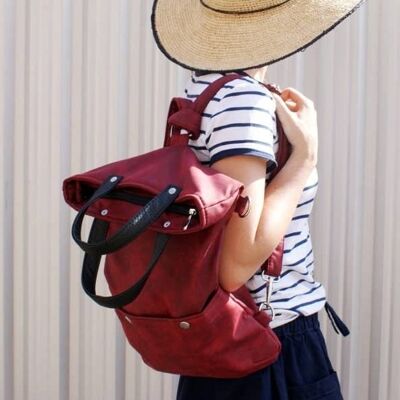 Bag backpack handbag 3in1 / casual simple minimal vegan Mod. 2
