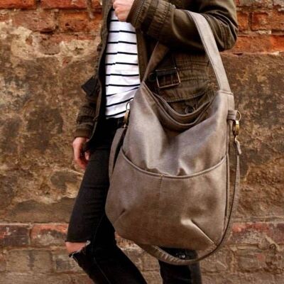 Everyday vegan handbag shoulder bag / zipper large big Mod. 3