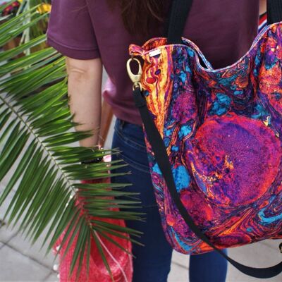 IKS bag color Barcelona vibe / large / rainbow hippie