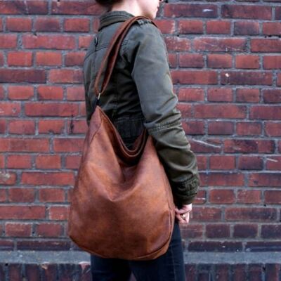 IKS bag nature bronze cognac / large / hobo boho bohemian