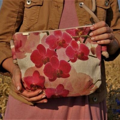 Mini bag vegan bag linen bag flower bag wedding bag fabric