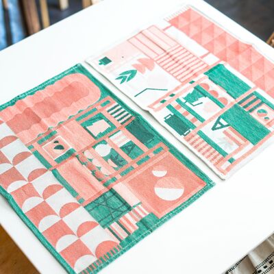 Set of illustrated placemats | The Kind Peach Society