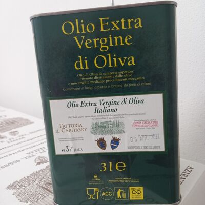 Olio Extra Vergine di Oliva Italiano - latta da 3L