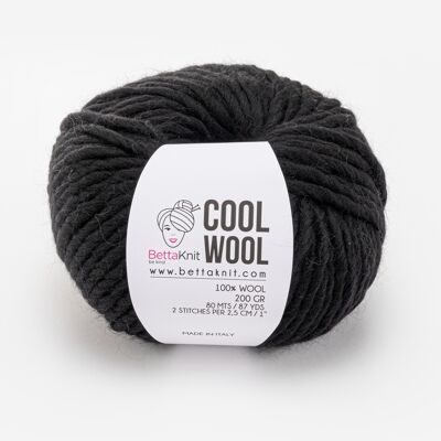 Cool Wool, lana chunky, Black