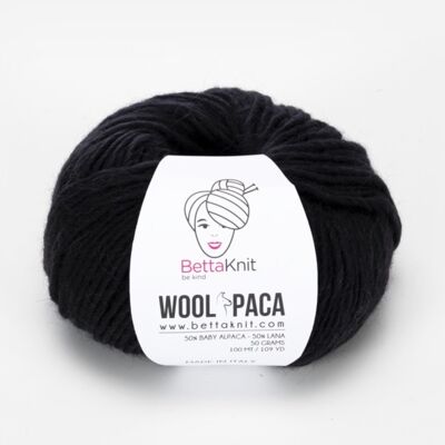 Woolpaca, lana alpaca, Black