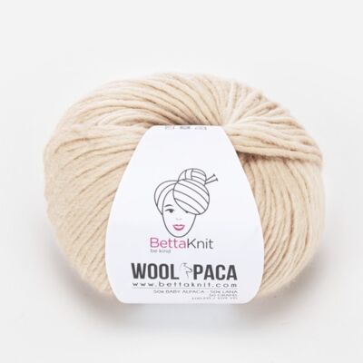 Woolpaca, lana alpaca, Cream