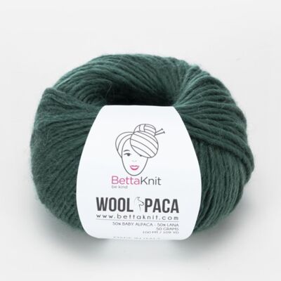 Woolpaca, lana alpaca, Forest Green