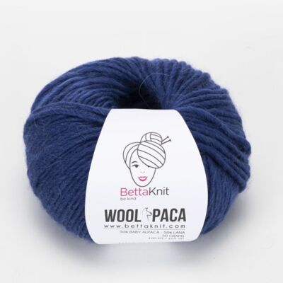 Woolpaca, lana alpaca, Blue Navy