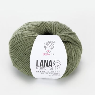 Lana, lana merino, Sage Green